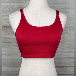 ANNE KLEIN Activewear Sports Bra Red-1X